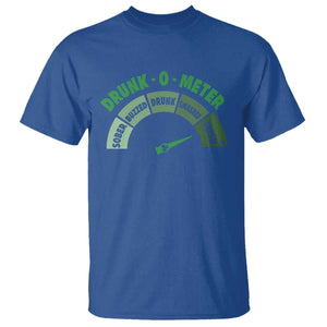 Funny Irish St. Patrick's Day T Shirt Drunk-O-Meter Drinking Party Shamrock TS11 Royal Blue Print Your Wear