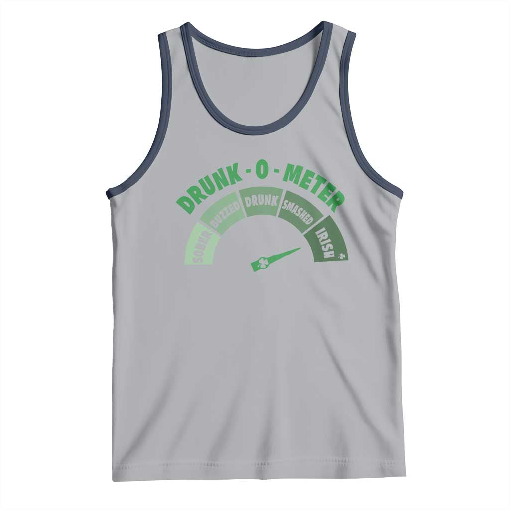 Funny Irish St. Patrick's Day Tank Top Drunk-O-Meter Drinking Party Shamrock TS11 Athletic Heather Navy Print Your Wear