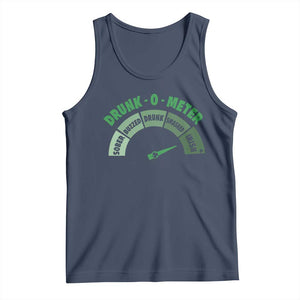 Funny Irish St. Patrick's Day Tank Top Drunk-O-Meter Drinking Party Shamrock TS11 Navy Print Your Wear