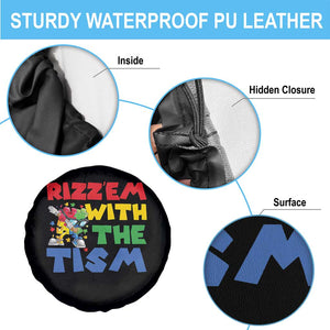 Funny Rizz Em With The Tism Spare Tire Cover Autism Awareness Dabbing Puzzle TS11 Print Your Wear
