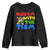 Funny Rizz Em With The Tism Youth Sweatshirt Autism Awareness Dabbing Puzzle TS11 Black Print Your Wear