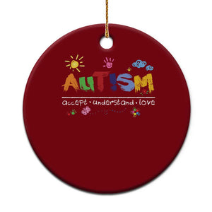 Autism Acceptance Month Ceramic Ornament Autism Accept Understand Love SPED Teachers TS11 1pc Red Print Your Wear