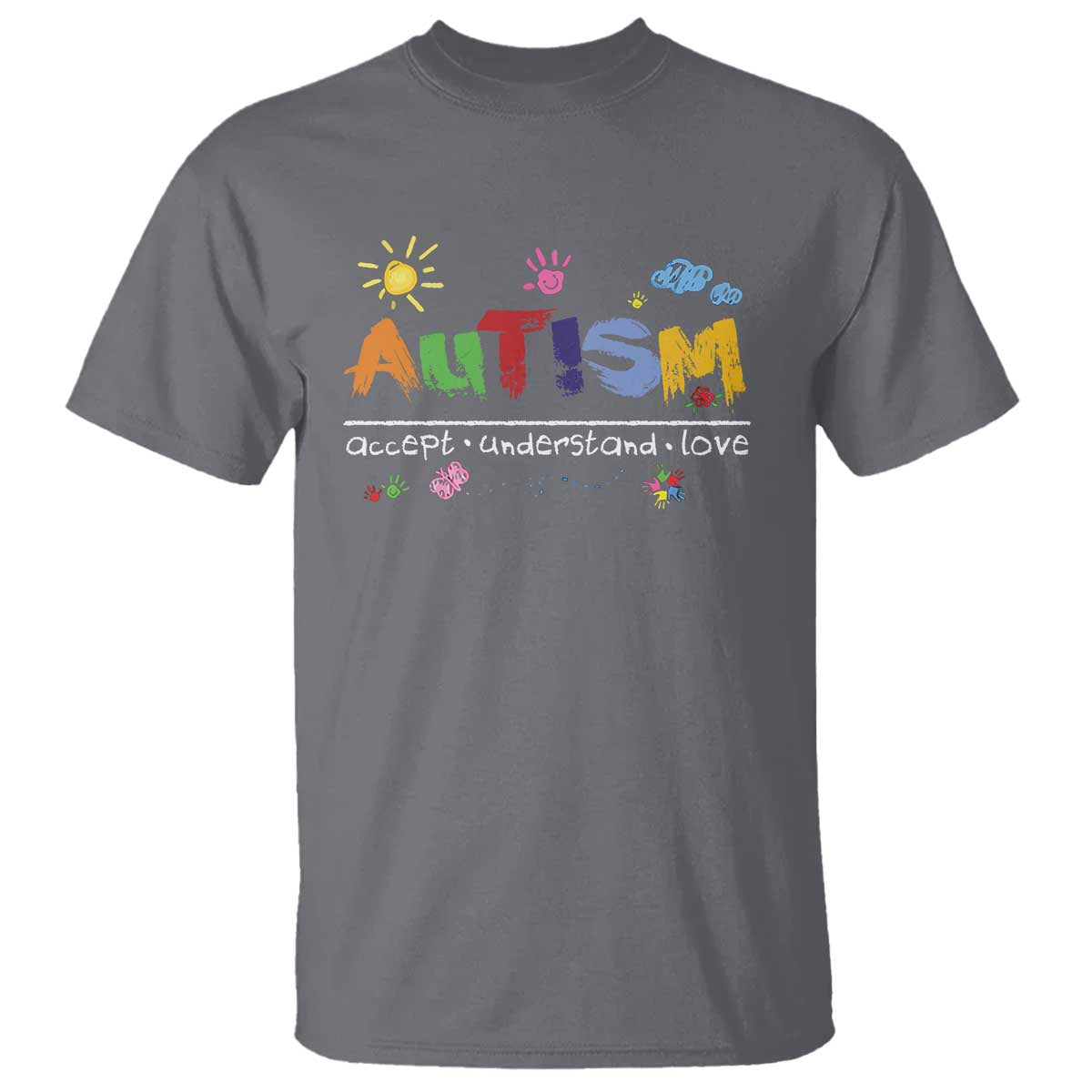 Autism Acceptance Month T Shirt Autism Accept Understand Love SPED Teachers TS11 Charcoal Print Your Wear