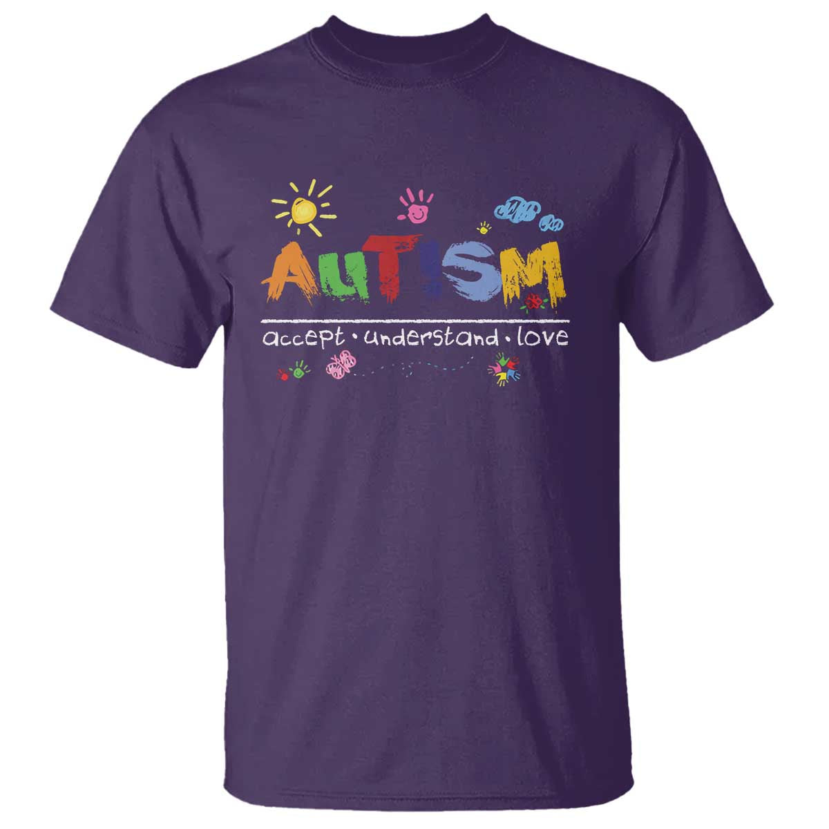 Autism Acceptance Month T Shirt Autism Accept Understand Love SPED Teachers TS11 Purple Print Your Wear
