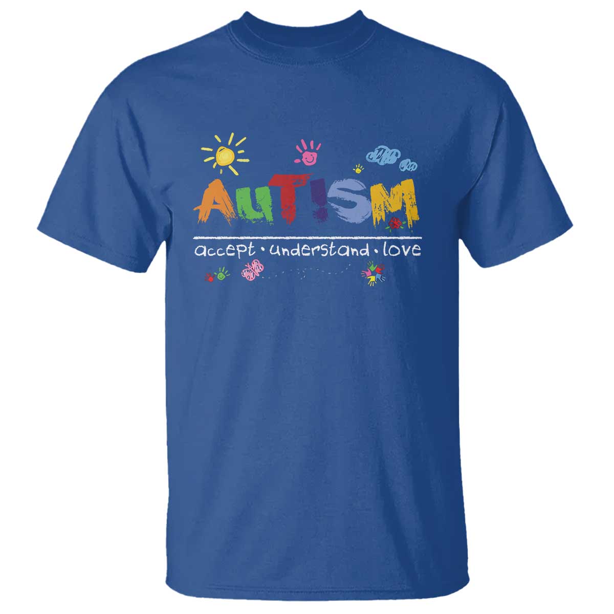 Autism Acceptance Month T Shirt Autism Accept Understand Love SPED Teachers TS11 Royal Blue Print Your Wear