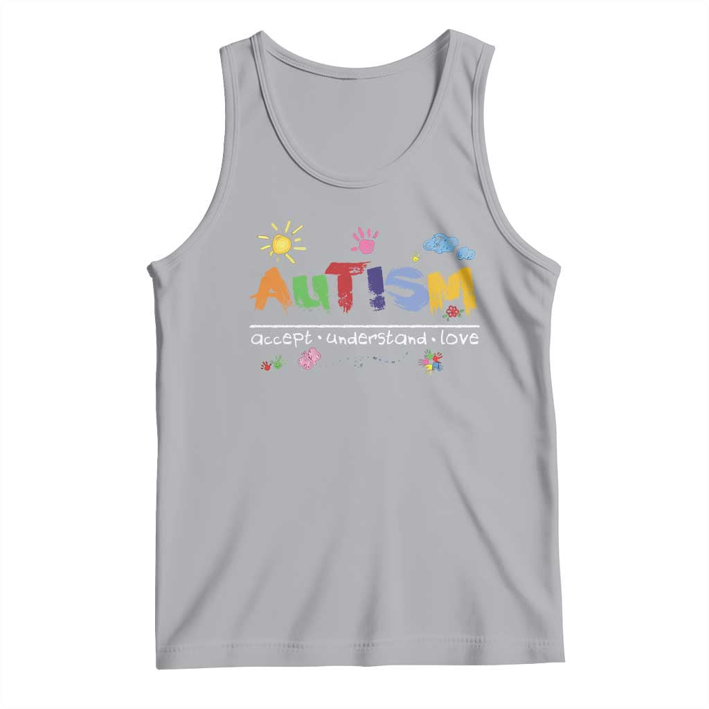 Autism Acceptance Month Tank Top Autism Accept Understand Love SPED Teachers TS11 Athletic Heather Print Your Wear