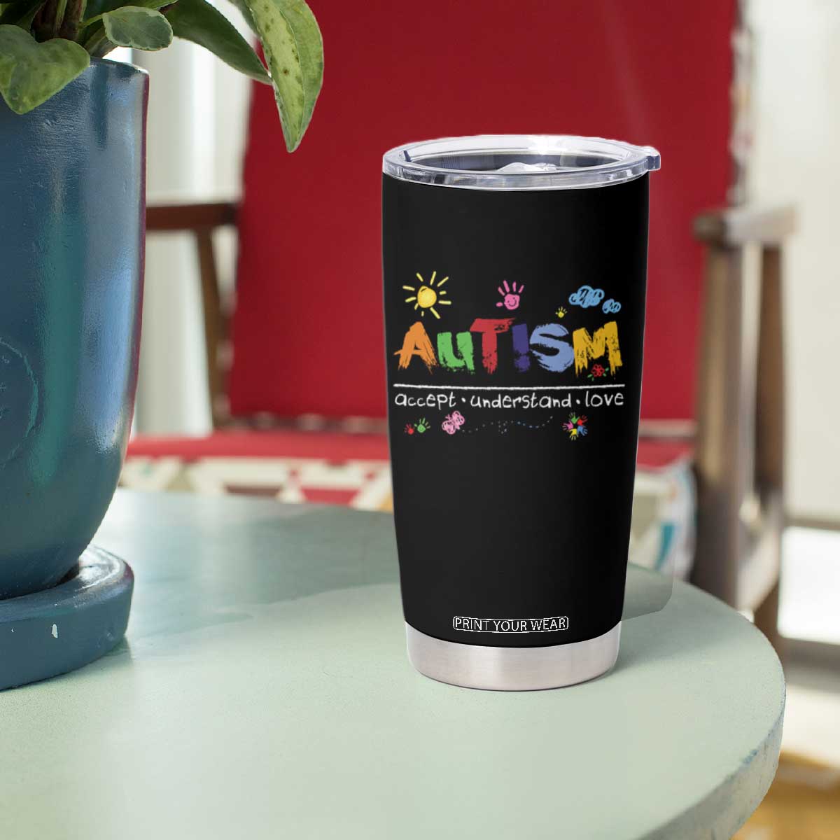 Autism Acceptance Month Tumbler Cup Autism Accept Understand Love SPED Teachers TS11 Print Your Wear