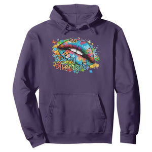 Funny Kiss My Aspergers Hoodie Asperger Syndrome Autism Awareness TS11 Purple Print Your Wear