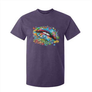 Funny Kiss My Aspergers T Shirt For Kid Asperger Syndrome Autism Awareness TS11 Purple Print Your Wear