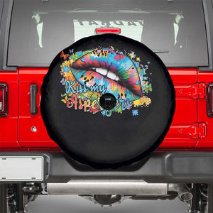 Funny Kiss My Aspergers Spare Tire Cover Asperger Syndrome Autism Awareness TS11 Black Print Your Wear