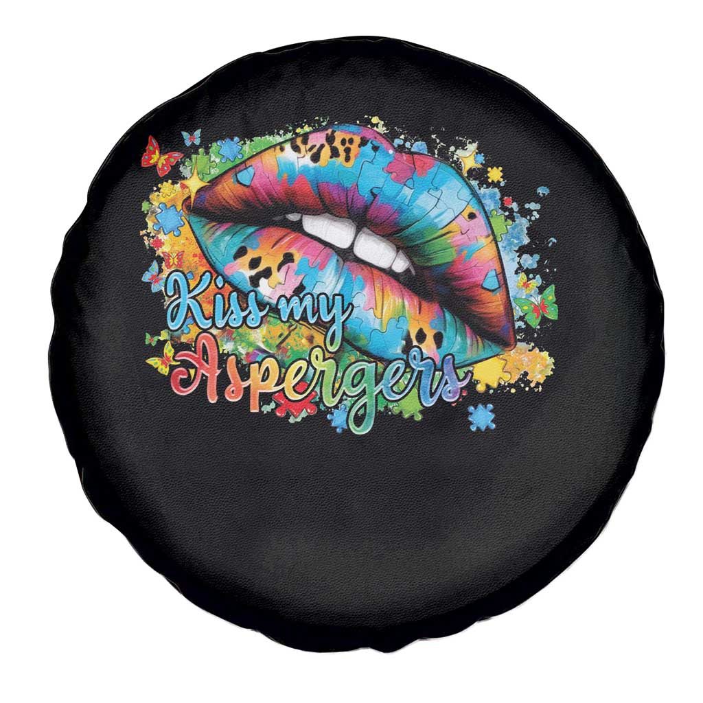 Funny Kiss My Aspergers Spare Tire Cover Asperger Syndrome Autism Awareness TS11 Print Your Wear