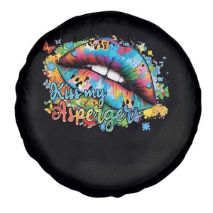 Funny Kiss My Aspergers Spare Tire Cover Asperger Syndrome Autism Awareness TS11 Print Your Wear