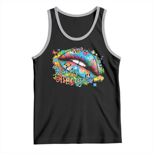 Funny Kiss My Aspergers Tank Top Asperger Syndrome Autism Awareness TS11 Black Athletic Heather Print Your Wear
