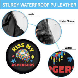 Funny Kiss My Aspergers Spare Tire Cover Asperger Syndrome Autism Awareness Puzzle Lips TS11 Print Your Wear