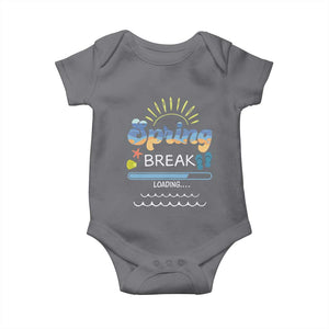 Funny Spring Break Loading Baby Onesie Spring Vacation Beach Sunshine TS11 Charcoal Print Your Wear