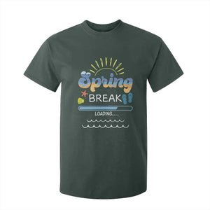 Funny Spring Break Loading T Shirt For Kid Spring Vacation Beach Sunshine TS11 Dark Forest Green Print Your Wear