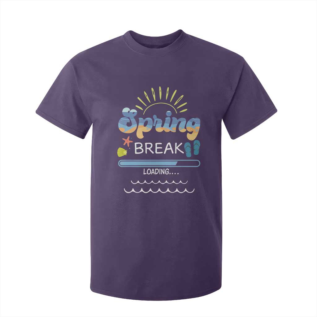 Funny Spring Break Loading T Shirt For Kid Spring Vacation Beach Sunshine TS11 Purple Print Your Wear