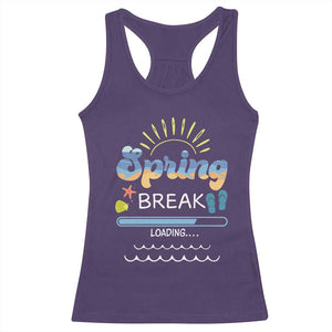 Funny Spring Break Loading Racerback Tank Top Spring Vacation Beach Sunshine TS11 Purple Print Your Wear