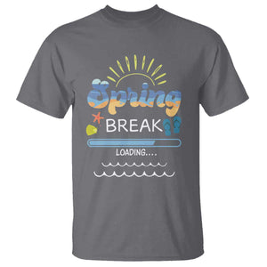 Funny Spring Break Loading T Shirt Spring Vacation Beach Sunshine TS11 Charcoal Print Your Wear