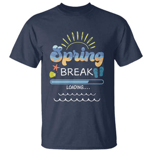 Funny Spring Break Loading T Shirt Spring Vacation Beach Sunshine TS11 Navy Print Your Wear