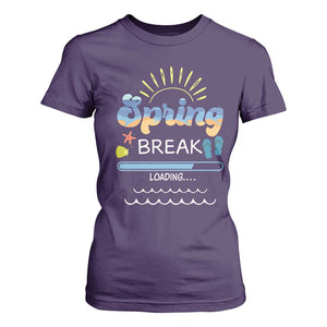 Funny Spring Break Loading T Shirt For Women Spring Vacation Beach Sunshine TS11 Purple Print Your Wear
