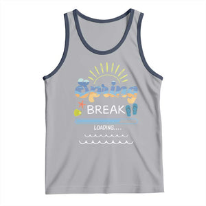 Funny Spring Break Loading Tank Top Spring Vacation Beach Sunshine TS11 Athletic Heather Navy Print Your Wear