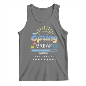 Funny Spring Break Loading Tank Top Spring Vacation Beach Sunshine TS11 Black Heather Print Your Wear