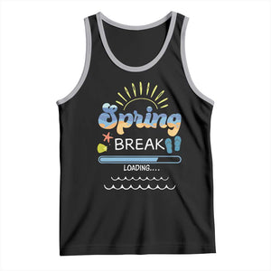 Funny Spring Break Loading Tank Top Spring Vacation Beach Sunshine TS11 Black Athletic Heather Print Your Wear