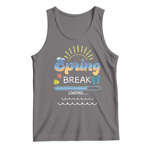 Funny Spring Break Loading Tank Top Spring Vacation Beach Sunshine TS11 Deep Heather Print Your Wear