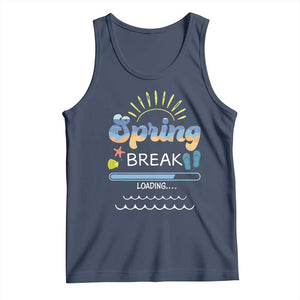Funny Spring Break Loading Tank Top Spring Vacation Beach Sunshine TS11 Navy Print Your Wear