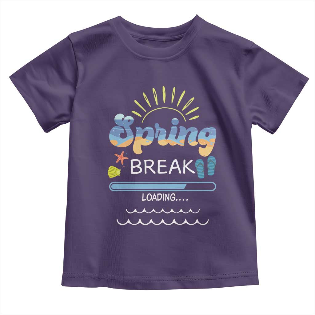 Funny Spring Break Loading Toddler T Shirt Spring Vacation Beach Sunshine TS11 Purple Print Your Wear