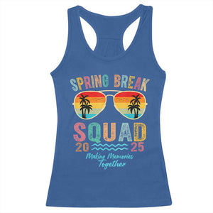 Funny Spring Break Squad 2025 Racerback Tank Top Sunglasses Family Matching TS11 Royal Blue Print Your Wear