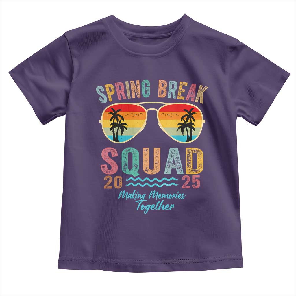 Funny Spring Break Squad 2025 Toddler T Shirt Sunglasses Family Matching TS11 Purple Print Your Wear