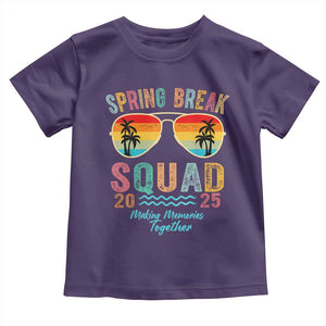 Funny Spring Break Squad 2025 Toddler T Shirt Sunglasses Family Matching TS11 Purple Print Your Wear