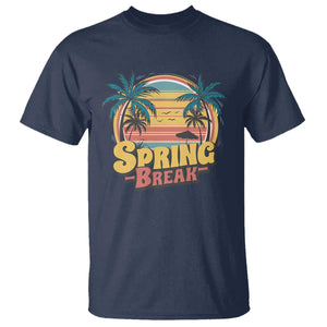 Funny Spring Break T Shirt Spring Vacation Beach Palm Tree TS11 Navy Print Your Wear