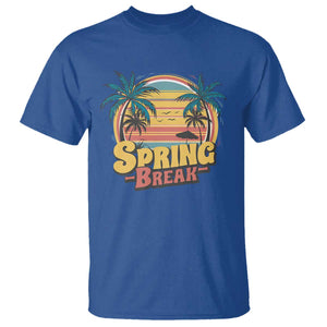 Funny Spring Break T Shirt Spring Vacation Beach Palm Tree TS11 Royal Blue Print Your Wear
