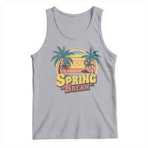 Funny Spring Break Tank Top Spring Vacation Beach Palm Tree TS11 Athletic Heather Print Your Wear