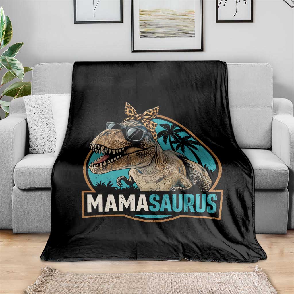 Mamasaurus Funny Dinosaur Mama Throw Blanket Mothers Day Family Matching TS11 Print Your Wear