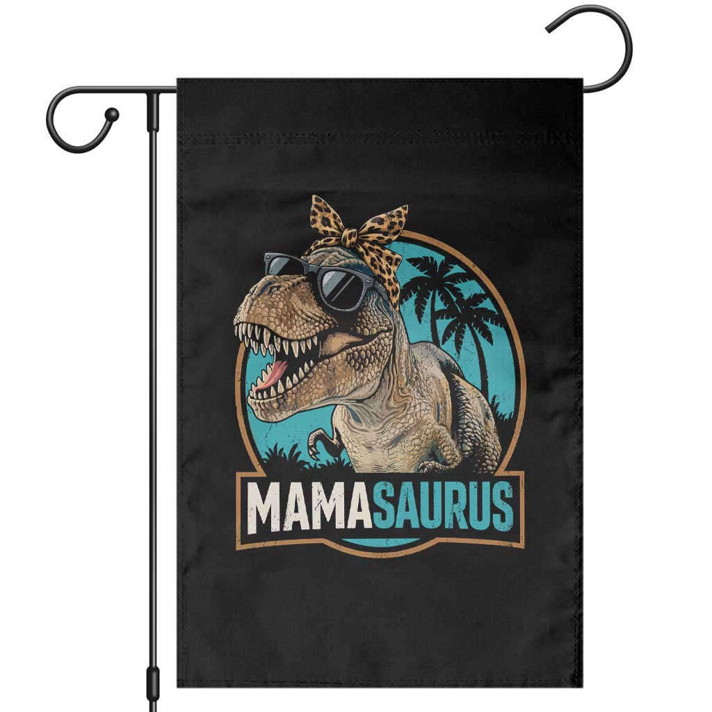 Mamasaurus Funny Dinosaur Mama Garden Flag Mothers Day Family Matching TS11 Black Print Your Wear