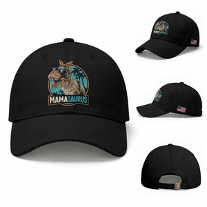 Mamasaurus Funny Dinosaur Mama Baseball Cap Mothers Day Family Matching TS11 Baseball Cap Universal Fit Black Print Your Wear