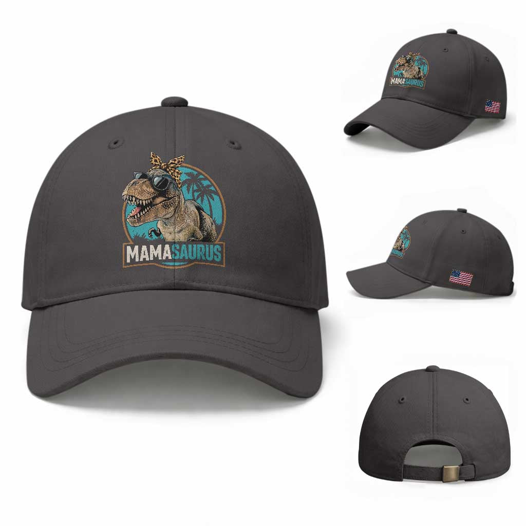 Mamasaurus Funny Dinosaur Mama Baseball Cap Mothers Day Family Matching TS11 Baseball Cap Universal Fit Dark Gray Print Your Wear