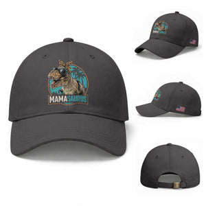 Mamasaurus Funny Dinosaur Mama Baseball Cap Mothers Day Family Matching TS11 Baseball Cap Universal Fit Dark Gray Print Your Wear