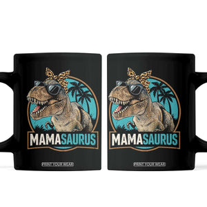 Mamasaurus Funny Dinosaur Mama Coffee Mug Mothers Day Family Matching TS11 Black Print Your Wear