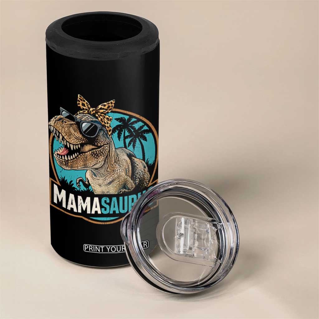 Mamasaurus Funny Dinosaur Mama 4 in 1 Can Cooler Tumbler Mothers Day Family Matching TS11 Print Your Wear