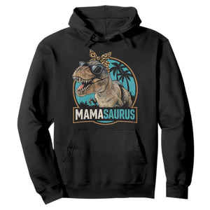 Mamasaurus Funny Dinosaur Mama Hoodie Mothers Day Family Matching TS11 Black Print Your Wear