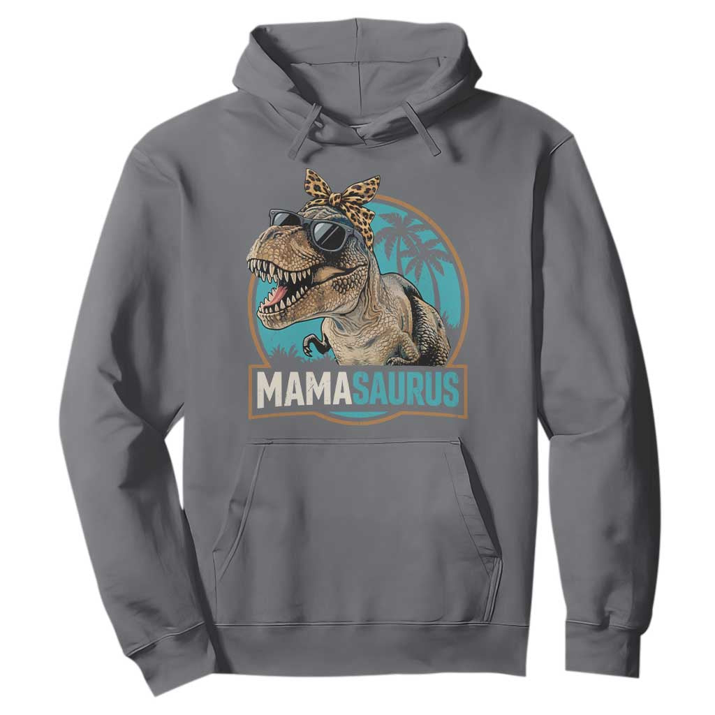 Mamasaurus Funny Dinosaur Mama Hoodie Mothers Day Family Matching TS11 Charcoal Print Your Wear