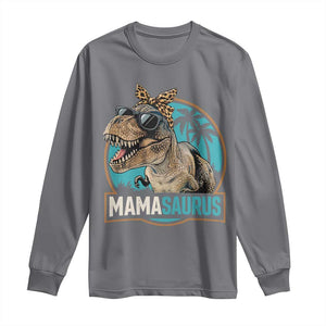 Mamasaurus Funny Dinosaur Mama Long Sleeve Shirt Mothers Day Family Matching TS11 Charcoal Print Your Wear