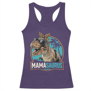 Mamasaurus Funny Dinosaur Mama Racerback Tank Top Mothers Day Family Matching TS11 Purple Print Your Wear