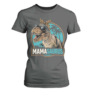 Mamasaurus Funny Dinosaur Mama T Shirt For Women Mothers Day Family Matching TS11 Dark Heather Print Your Wear