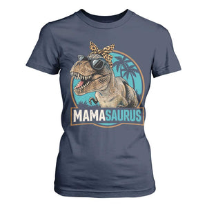 Mamasaurus Funny Dinosaur Mama T Shirt For Women Mothers Day Family Matching TS11 Navy Print Your Wear